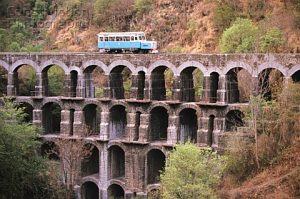Narrow gauge railway from Kalka to Simla, Himachal Pradesh, India